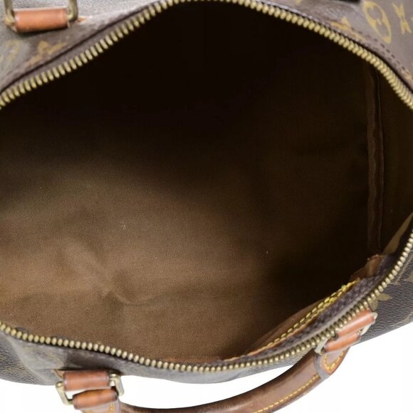 LOUIS VUITTON Speedy 30 Travel Hand Bag Monogram Leather Brown - Picture 8 of 16